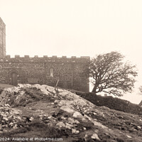 Buy canvas prints of Brentor Church in Fog by Dave Bowman