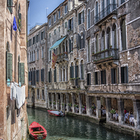 Buy canvas prints of  Venice Canal by Sarah Pymer