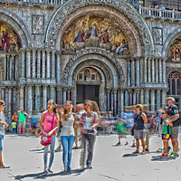 Buy canvas prints of St Mark's Square Venice by Sarah Pymer