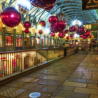 Buy canvas prints of Christmas Lights & Decorations at Covent Garden by John Ly