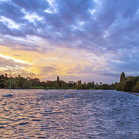 Buy canvas prints of Dramatic Sky at Danson Park by John Ly