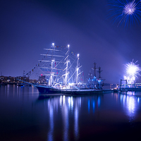 Buy canvas prints of  Tall Ships at Royal Woolwich Arsenal 2014 with Fi by John Ly