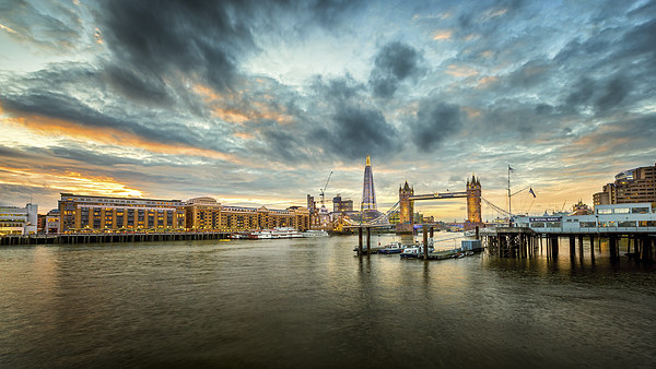 London Tower Bridge and the Shard Canvas Print by John Ly