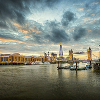 Buy canvas prints of  London Tower Bridge and the Shard by John Ly