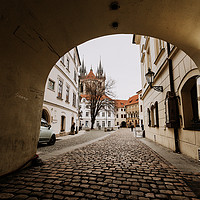 Buy canvas prints of Cobble Street in Prague, Czech Republic by John Ly