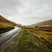 Buy canvas prints of Country Road in the Lake District by John Ly