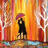 Buy canvas prints of Romance in the Rain by Manjiri Kanvinde