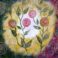 Buy canvas prints of Lollipo Flowers by Manjiri Kanvinde
