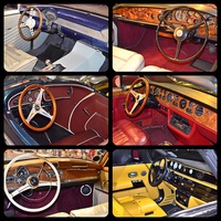 Buy canvas prints of Classic cars interiors. by David Lally