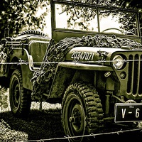 Buy canvas prints of  WW2 Jeep by Graham Beerling