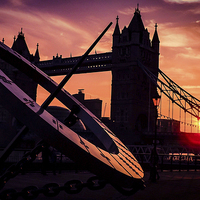 Buy canvas prints of  Tower Bridge Sunset by Graham Beerling
