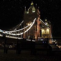 Buy canvas prints of  Night Night Tower Bridge by Graham Beerling