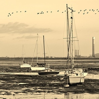 Buy canvas prints of Isle of Grain power station by Claire Colston