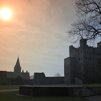 Buy canvas prints of Rochester Castle in Medway, Kent by Claire Colston