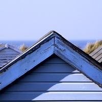 Buy canvas prints of Beach huts at Old Hunstanton by Helen Cooke