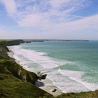 Buy canvas prints of Watergate Bay/ Newquay by Helen Cooke
