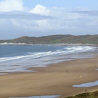 Buy canvas prints of View over Woolacombe by Helen Cooke