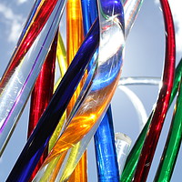 Buy canvas prints of Colourful tubes by Helen Cooke