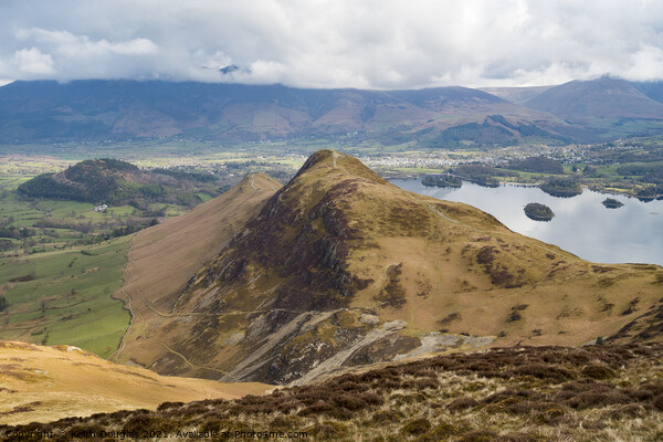 Catbells above Derwentwater in the Lake District Picture Board by Keith Douglas