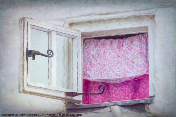 Open Window - Pink Picture Board by Keith Douglas