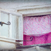 Buy canvas prints of Open Window - Pink by Keith Douglas