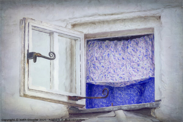 Open Window - Blue Picture Board by Keith Douglas