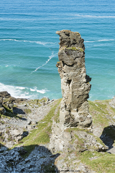 Stack at Lanterdan Quarry, Tintagel, Cornwall Picture Board by Keith Douglas