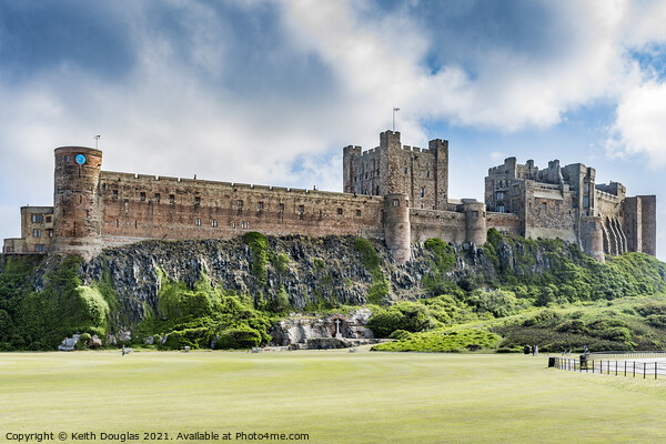 Bamburgh Castle from the Castle Green Picture Board by Keith Douglas
