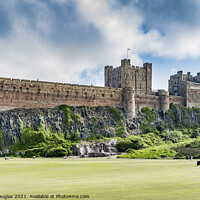 Buy canvas prints of Bamburgh Castle from the Castle Green by Keith Douglas