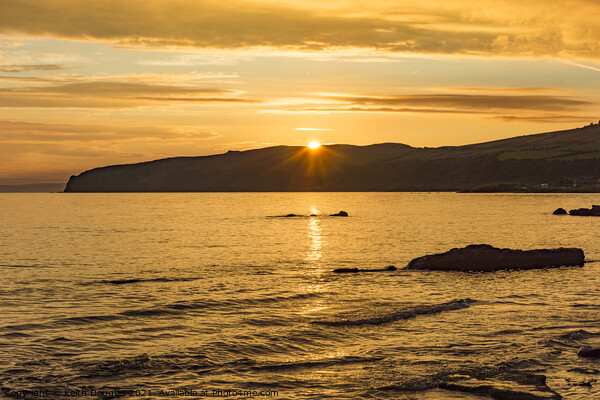 Sunset over South Arran Picture Board by Keith Douglas