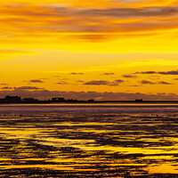 Buy canvas prints of Autumn Sunset over Morecambe Bay (5) by Keith Douglas