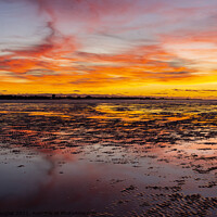 Buy canvas prints of Autumn Sunset over Morecambe Bay (6) by Keith Douglas