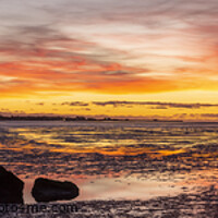 Buy canvas prints of Morecambe Bay Sunset Panorama by Keith Douglas