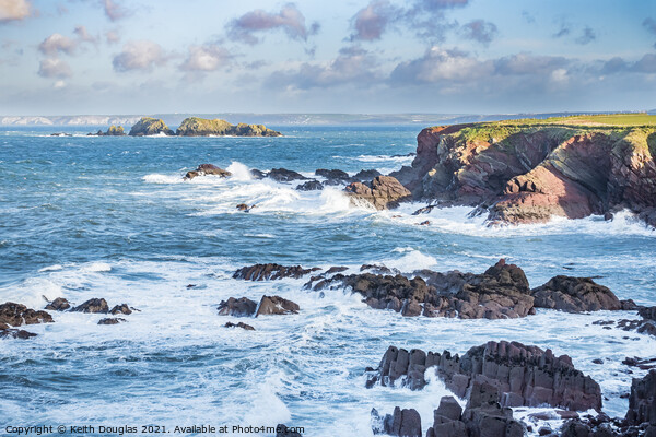 Stormy seas on the Pembrokeshire Coast Picture Board by Keith Douglas