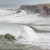 Buy canvas prints of Stormy seas on the Pembrokeshire Coast by Keith Douglas