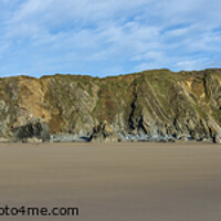 Buy canvas prints of Panorama of the cliffs above Marloes Sands by Keith Douglas