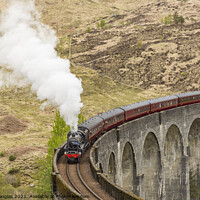 Buy canvas prints of The Jacobite Steam Train on the Glenfinnan Viaduct by Keith Douglas