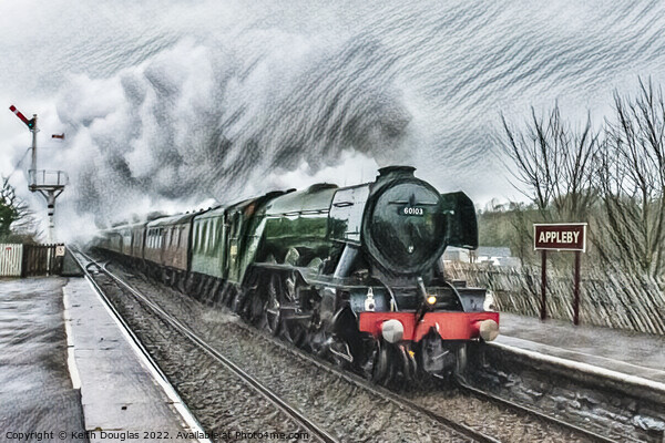 60103, The Flying Scotsman, at Appleby Picture Board by Keith Douglas