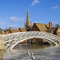 Buy canvas prints of The Chinese Bridge in Godmanchester, Cambridgeshir by Keith Douglas