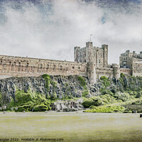 Buy canvas prints of Bamburgh Castle from the Castle Green by Keith Douglas