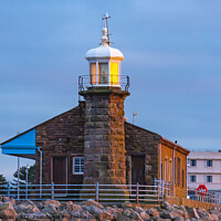 Buy canvas prints of Lighthouse on the Stone Jetty by Keith Douglas