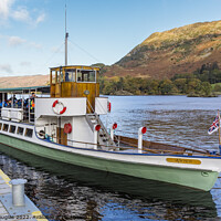 Buy canvas prints of Ullswater Steamer Raven at Glenridding by Keith Douglas
