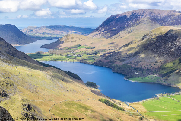 Buttermere and Crummock Water from Haystacks Picture Board by Keith Douglas