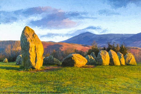 A selection of Castlerigg Stones Picture Board by Keith Douglas