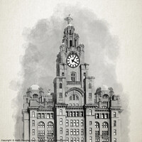 Buy canvas prints of The Liver Building in Liverpool by Keith Douglas