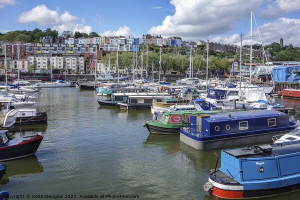 Bristol Marina and Clifton Picture Board by Keith Douglas