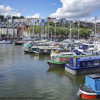 Buy canvas prints of Bristol Marina and Clifton by Keith Douglas