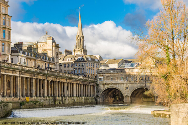 Pulteney Weir and Bridge, Bath Picture Board by Keith Douglas