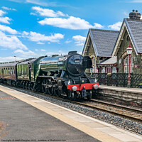 Buy canvas prints of The Flying Scotsman passes through Dent Station by Keith Douglas