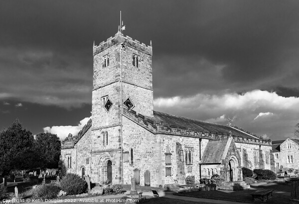 St Mary's Church, Kirkby Lonsdale (black and white Picture Board by Keith Douglas